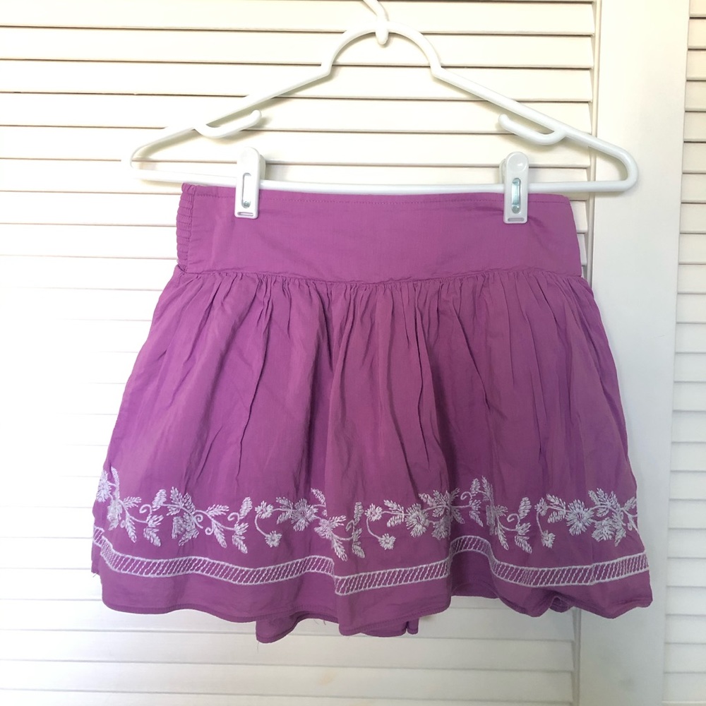 Purple Patterned Skirt